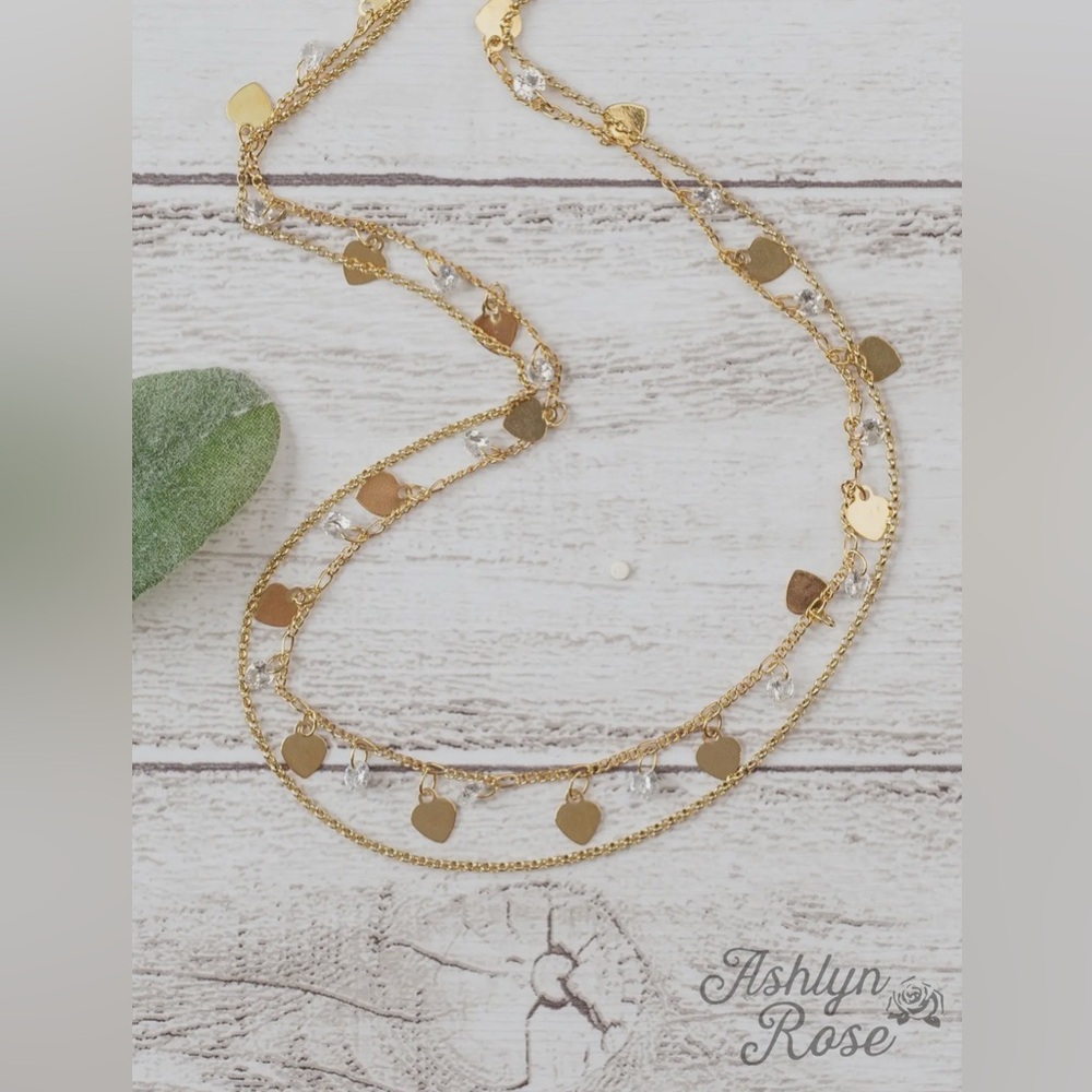 Keeper of the heart double chain gold necklace